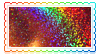 a deviantart stamp with a picture of rainbow glitter